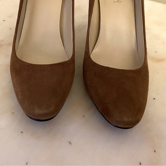 Lauren Ralph Lauren Caia Brown Suede 3.5 inch Heels Size 6.5 - Picture 4 of 9